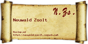 Neuwald Zsolt névjegykártya